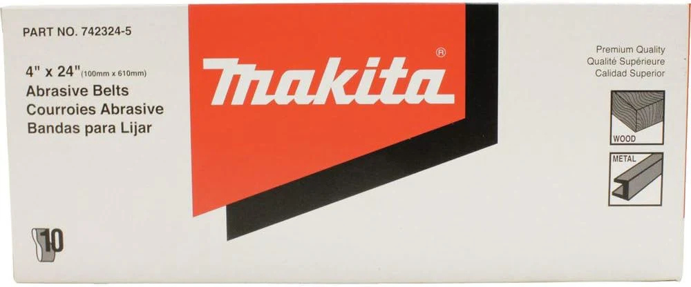 Makita 794133-E-2 4-Inch by 24-Inch 120 Grit Sanding Belt, 2-Pack, Black - Image 3