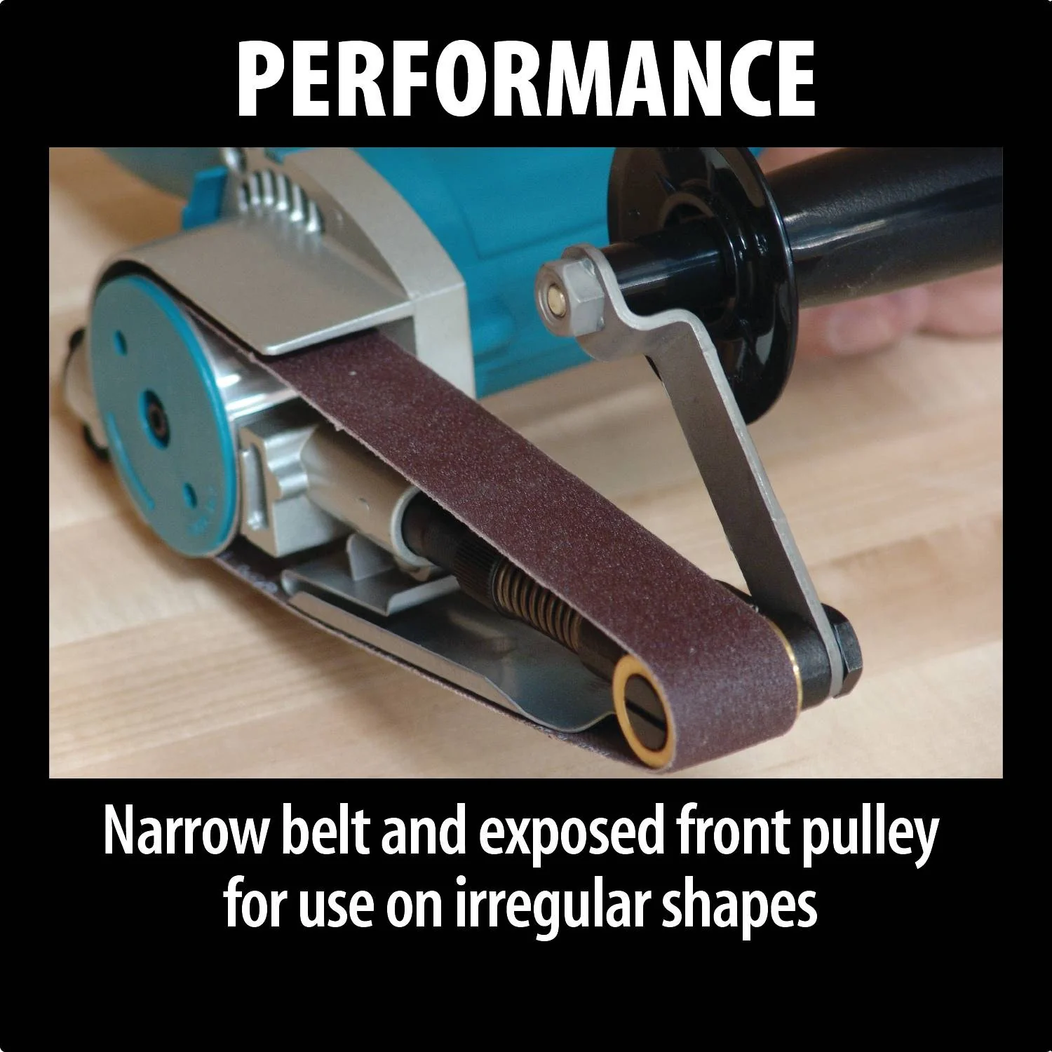 Makita 1-1/8" x 21" Belt Sander, 5 AMP, var. spd.