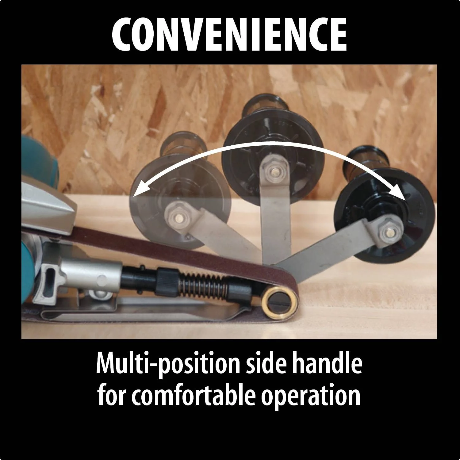 Makita 1-1/8" x 21" Belt Sander, 5 AMP, var. spd. - Image 4
