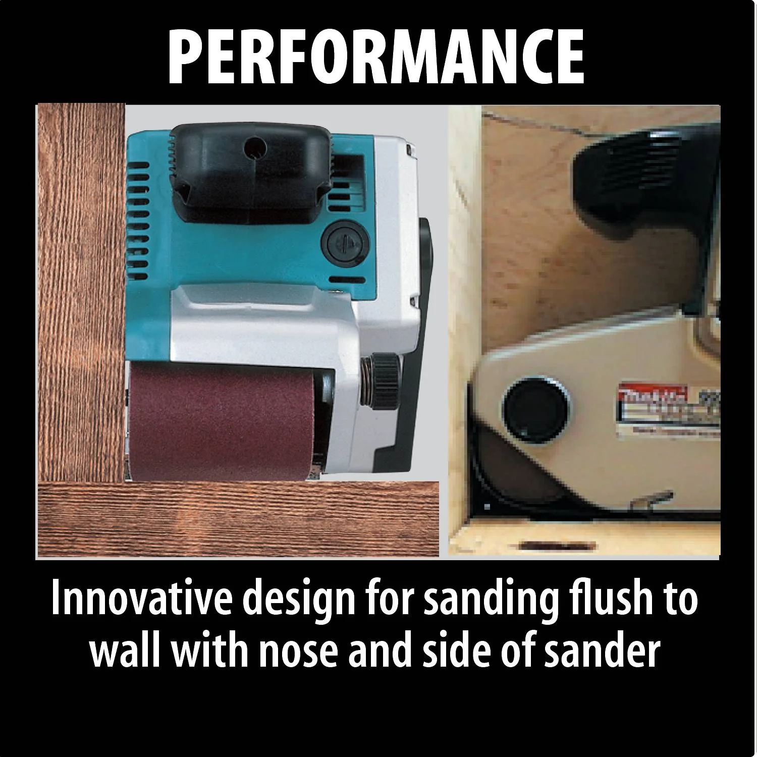 Makita 3" x 24" Belt Sander, 8.8 AMP, var. spd. - Image 3