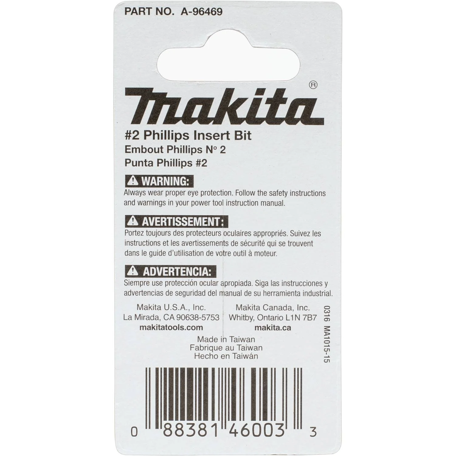 Makita A-96469 Impact X #2 Phillips 1″ Insert Bit (2-Pack) - Image 3