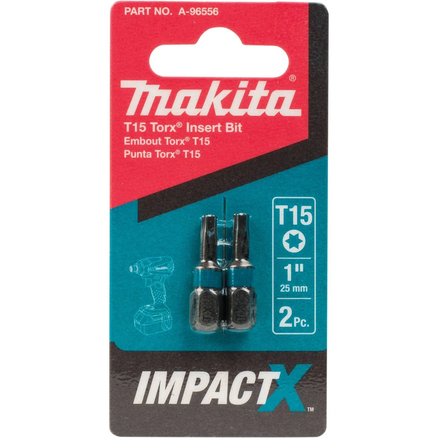 Makita A-96556 ImpactX T15 Torx 1″ Insert Bit (2-Pack) - Image 3