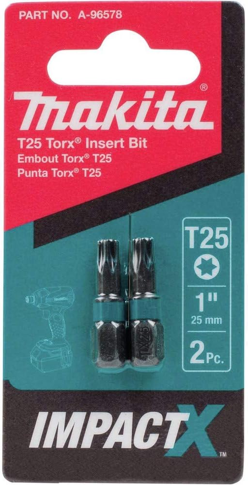 Makita A-96578 Impactx T25 Torx 1″ Insert Bit, 2 Pack 2-Pack T25 - Image 4