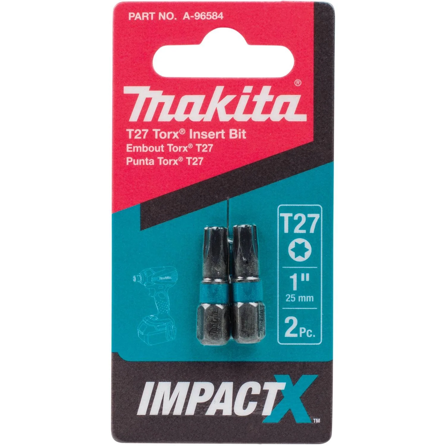 Makita A-96584 Impact X T27 Torx 1″ Insert Bit (2-Pack) - Image 3
