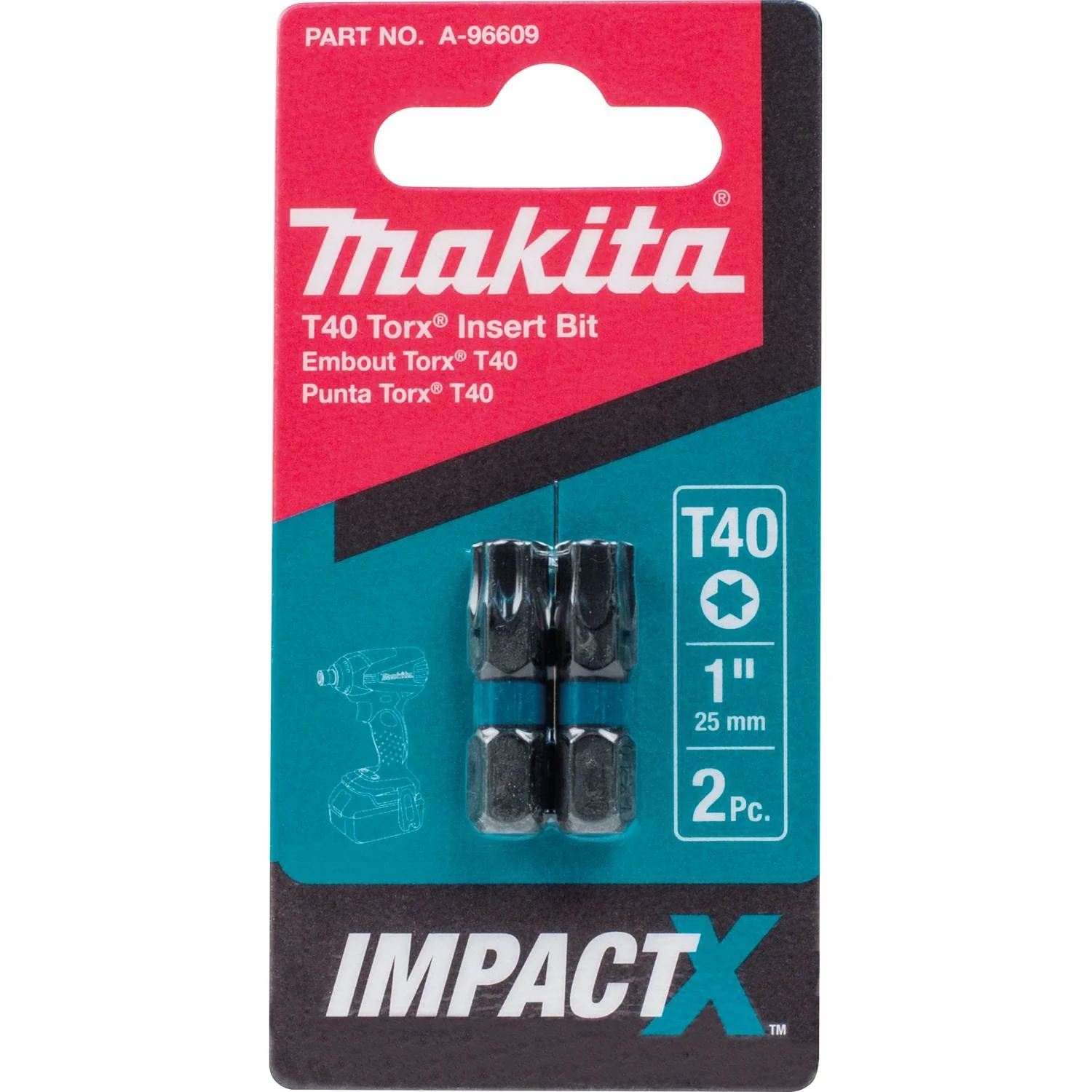Makita A-96609 Impact X T40 Torx 1″ Insert Bit (2-Pack) - Image 3