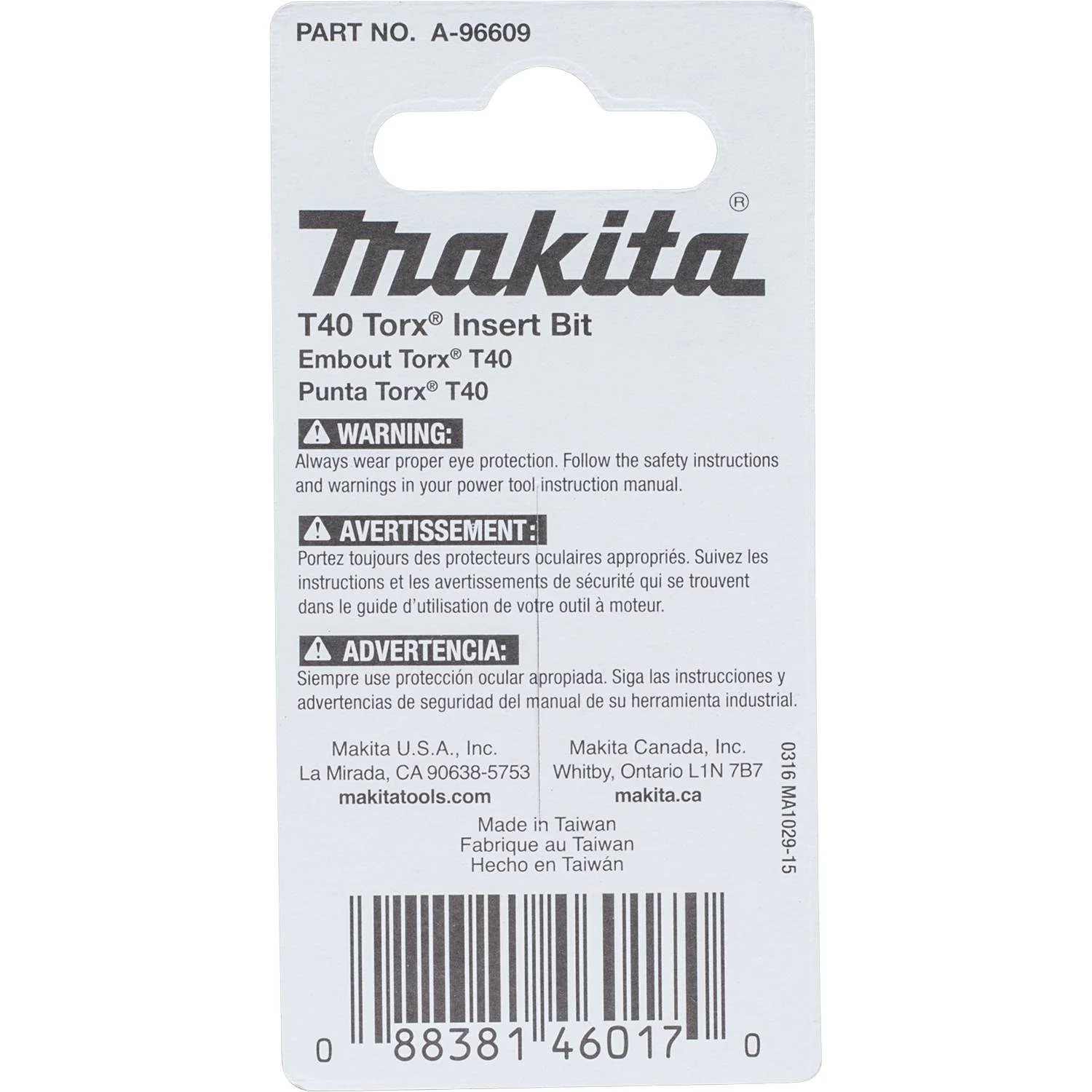 Makita A-96609 Impact X T40 Torx 1″ Insert Bit (2-Pack) - Image 4