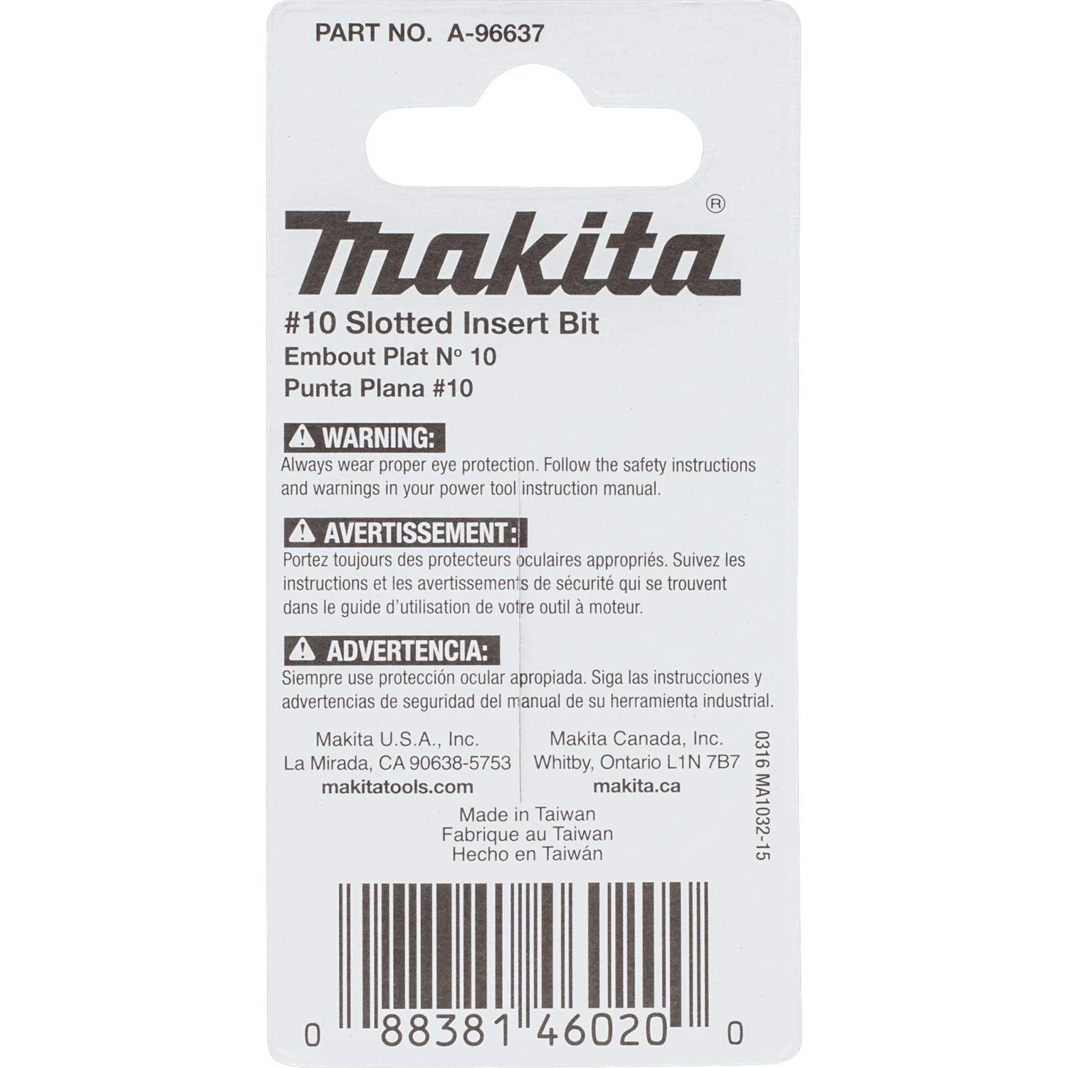 Makita A-96637 Impact X #10 Slotted 1″ Insert Bit (2-Pack) - Image 4