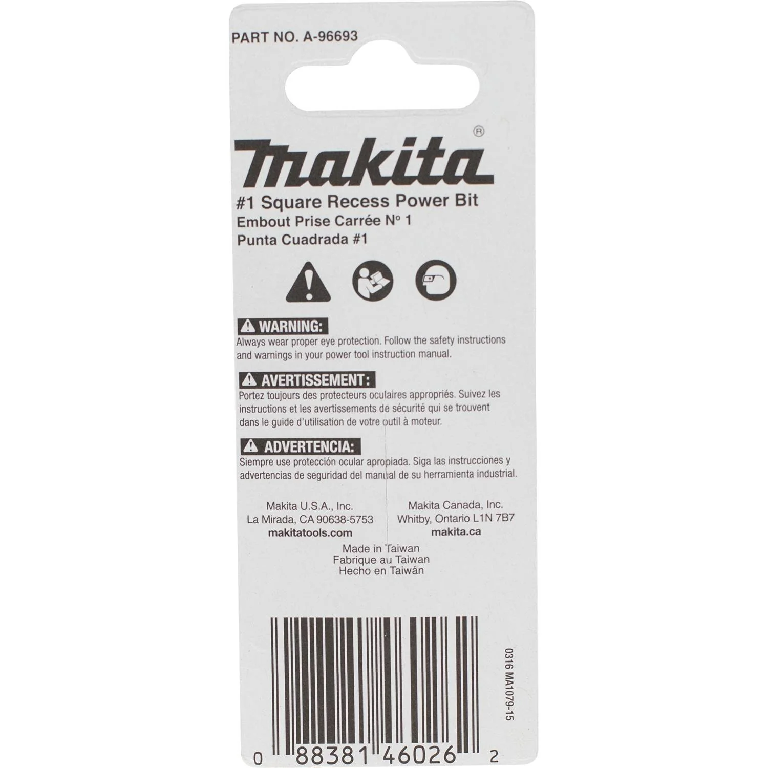 Makita Impact X #1 Square Recess 2″ Power Bit (2-Pack) - Image 4