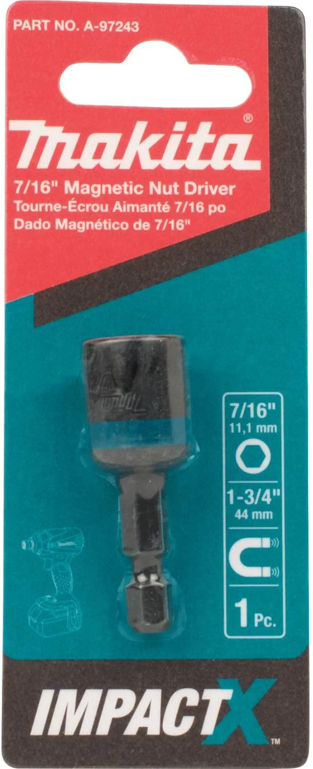 Makita A-97243 Impactx 7/16″ x 1-3/4″ Magnetic Nut Driver, 1-3/4-Inch - Image 3