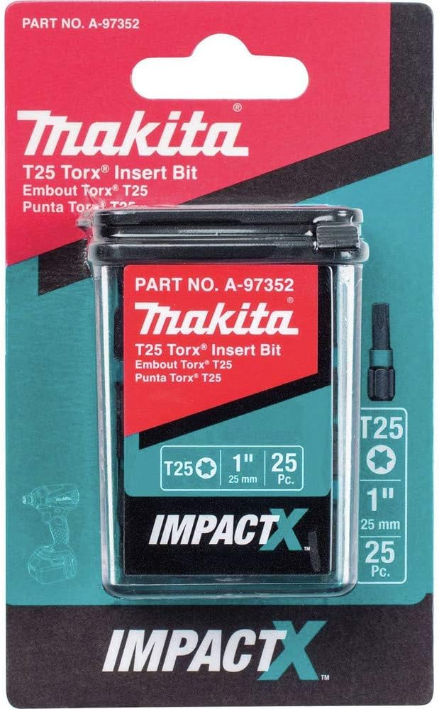 Makita A-97352 Impactx T25 Torx 1″ Insert Bit, 25 Pack - Image 4