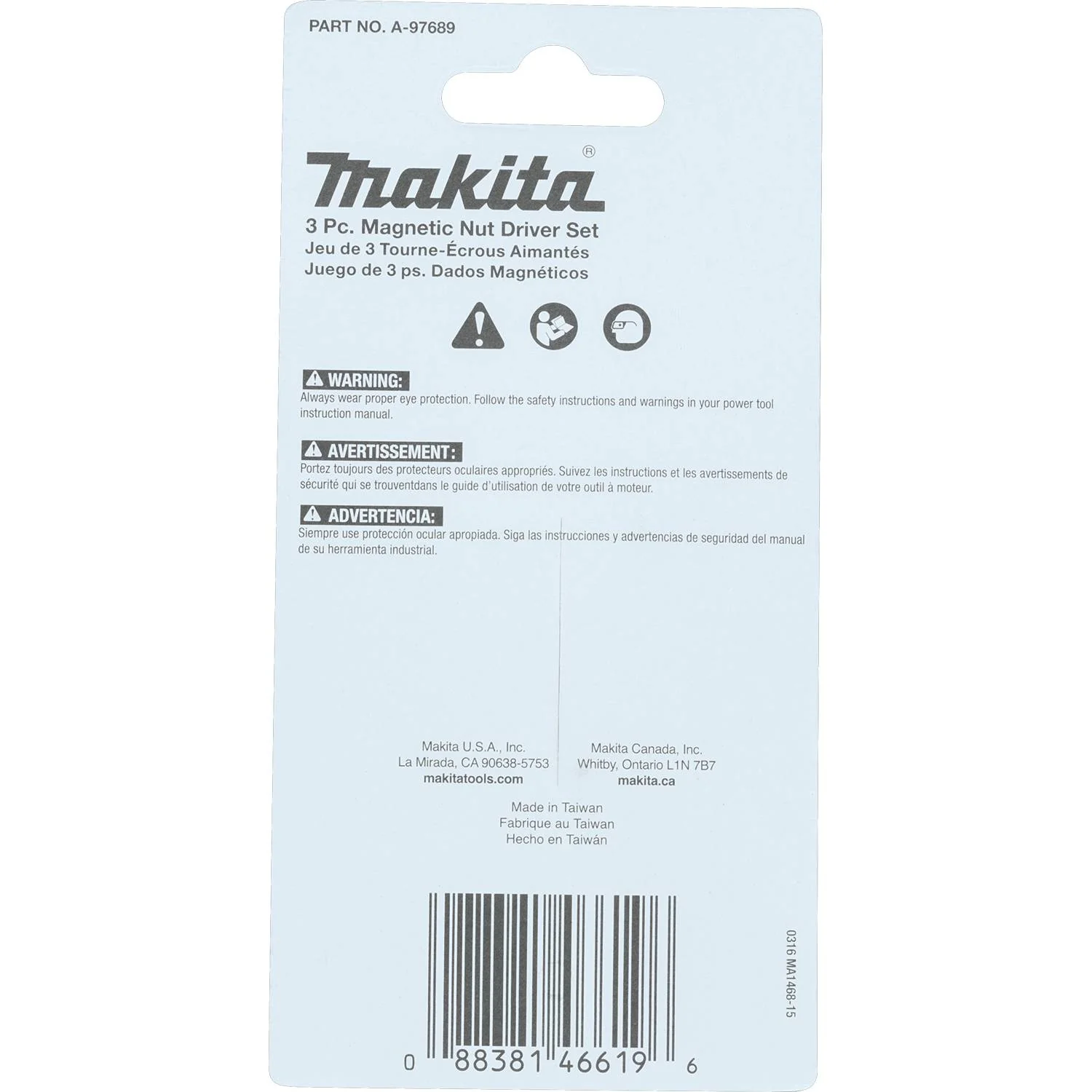 Makita A-97689 Impact X 3 Pc. 2-9/16″ Magnetic Nut Driver Set - Image 3