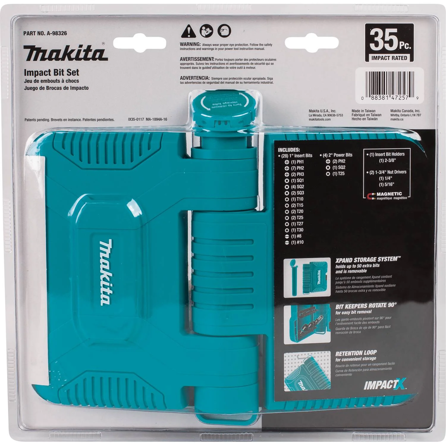 Makita (A-98326) 35 pc. Impact Driver Bit Set - Image 2