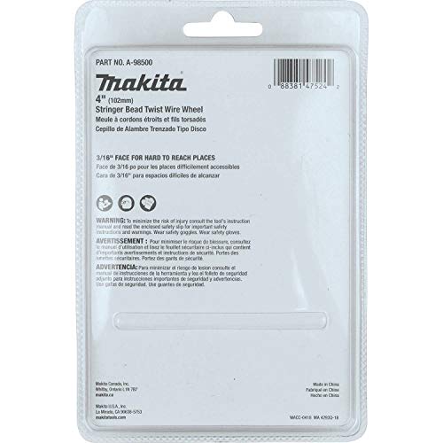Makita A-98500 4" Stringer Bead Twist Wire Wheel, M10 x 1.25 - Image 4