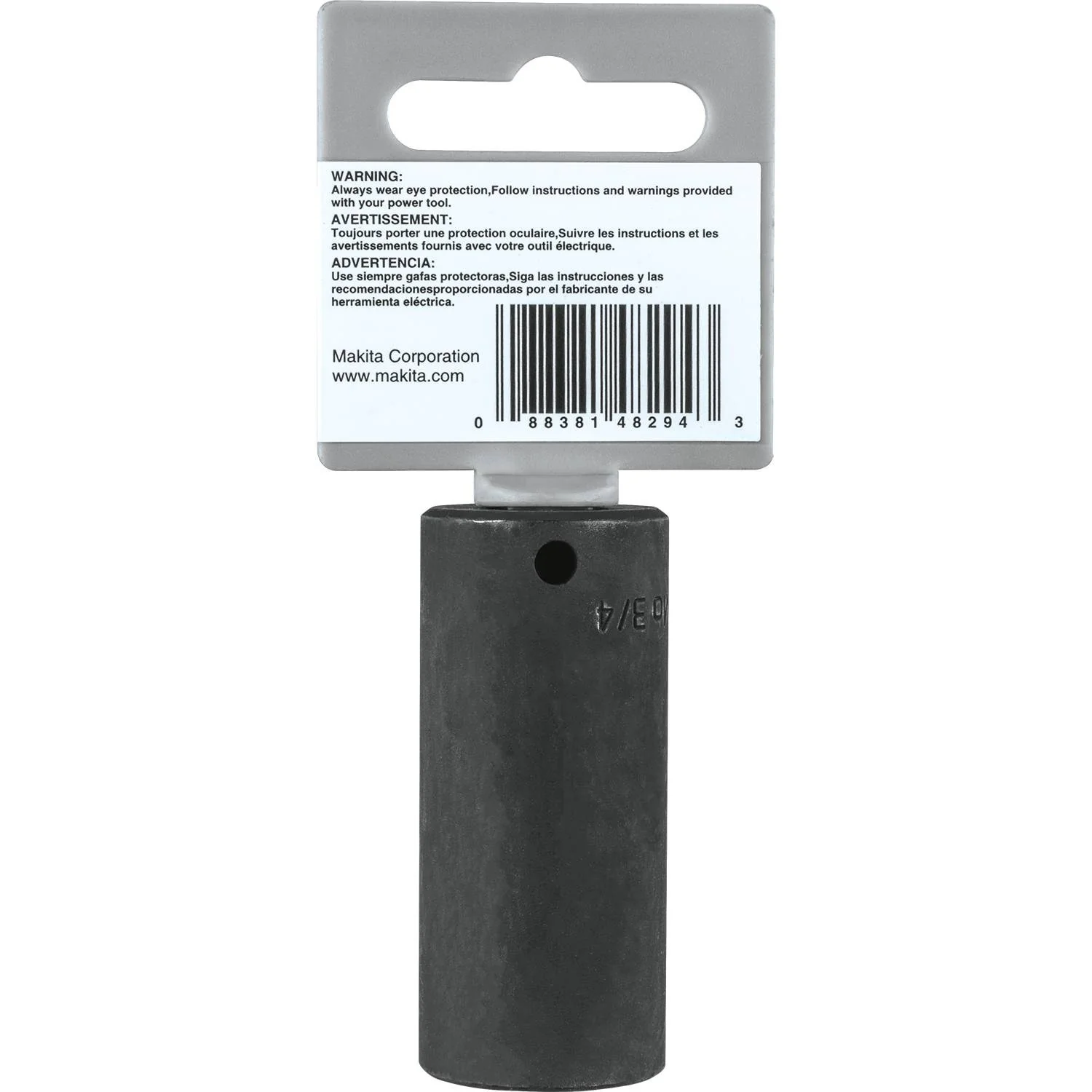 3/4" Deep Well Impact Socket, 3/8" Drive - Image 2