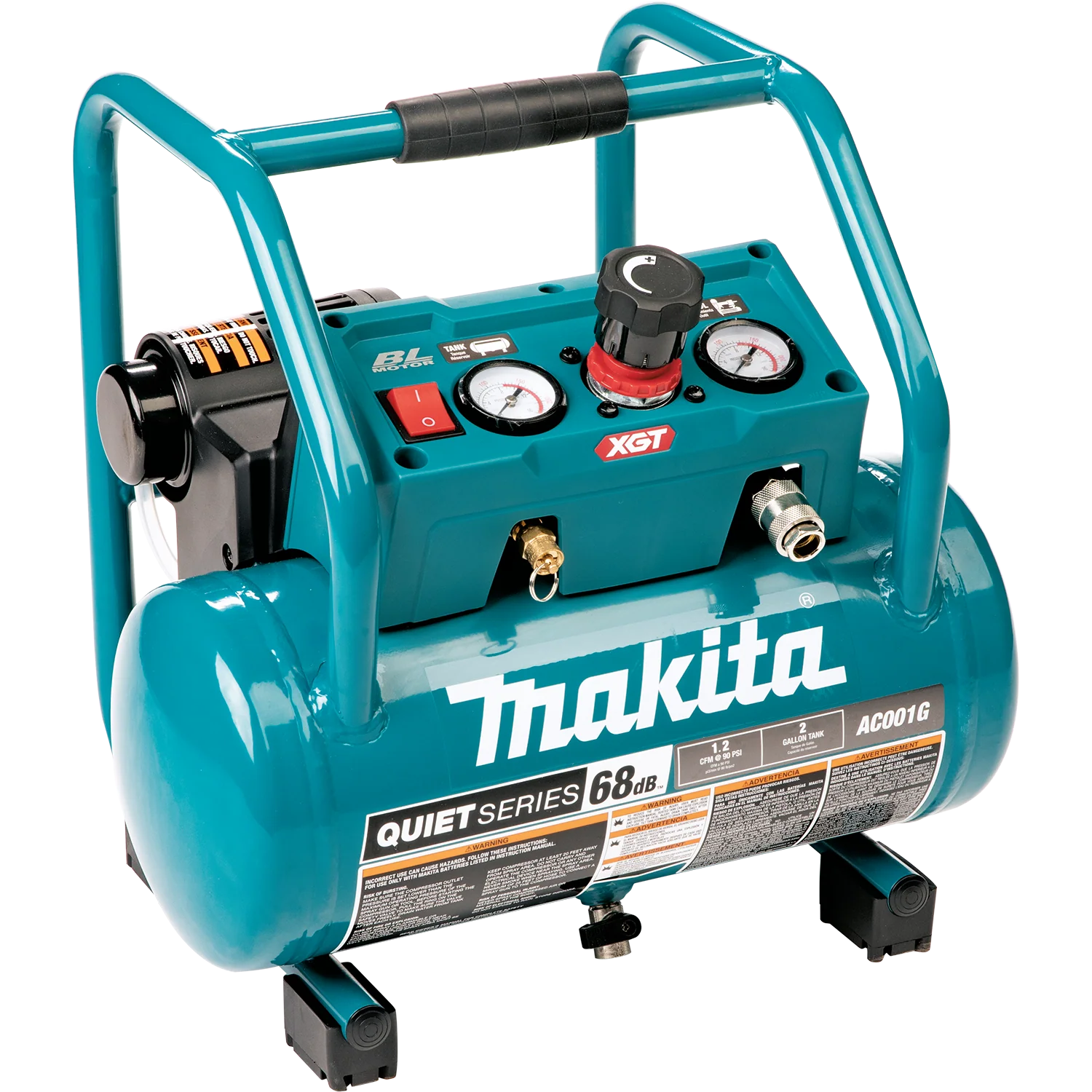 Makita AC001GM1 40V MAX XGT Brushless Cordless 2 Gallon Quiet Series Compressor Kit (4.0Ah) - Image 2