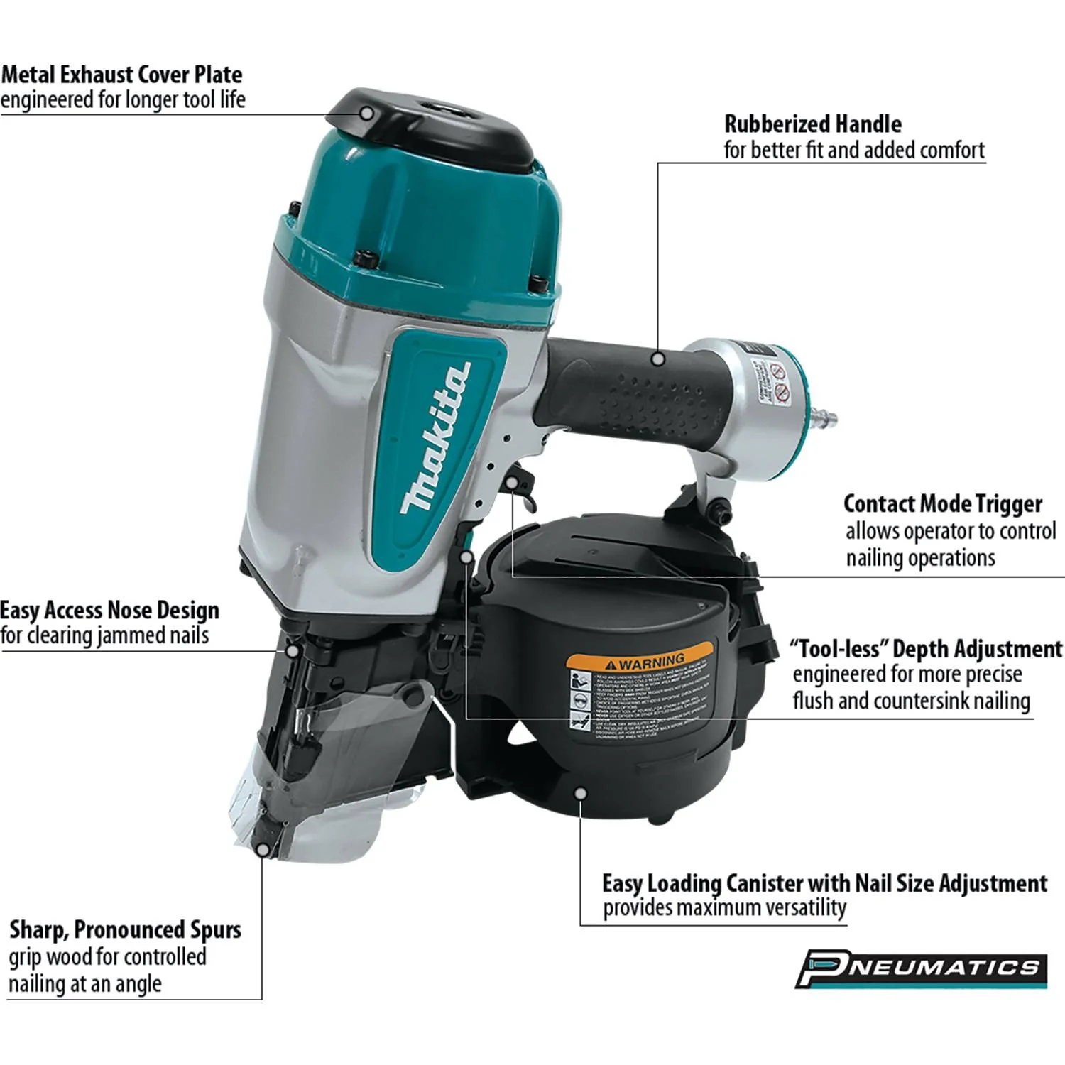 Makita (AN902) 3-1/2" Framing Coil Nailer - Image 5