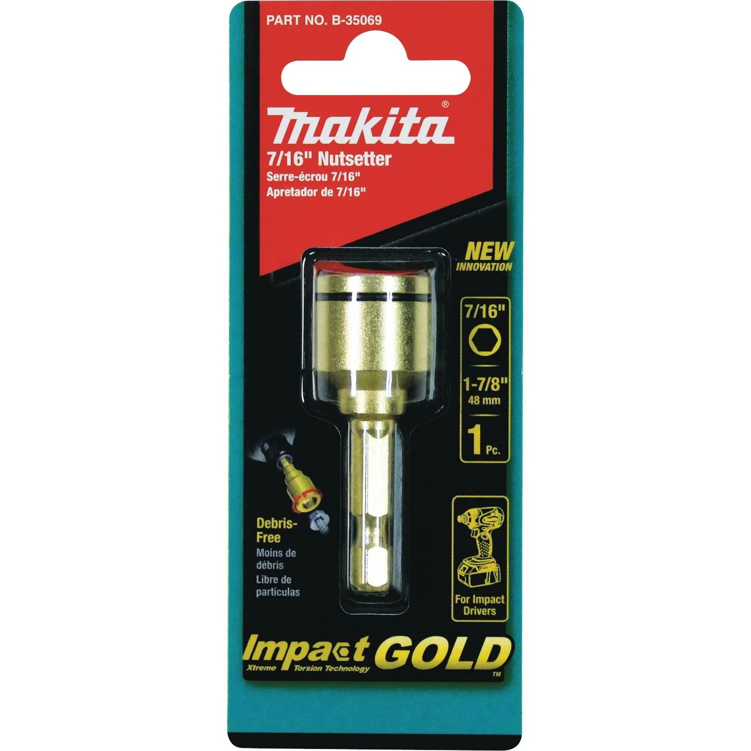 Makita B-35069 Impact GOLD 7/16 In. Grip-It nutsetters - Image 4