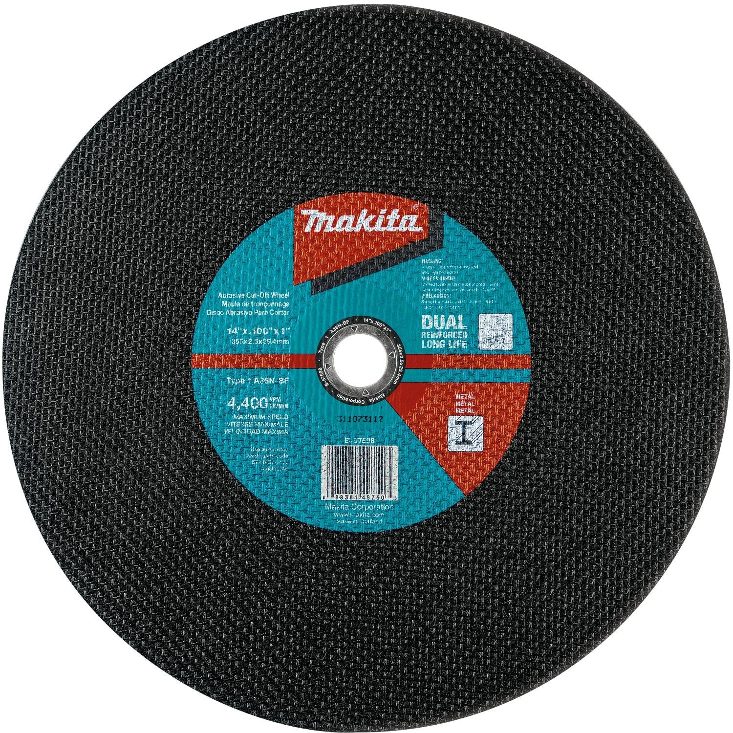14" x 1" x 3/32" Abrasive Cut-Off Wheel, 5/pk - Image 2
