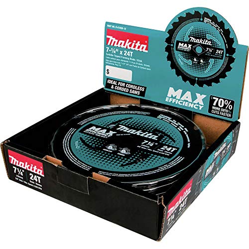 Makita B-61656-10 24T Carbide-Tipped Max Efficiency Circular Saw Blade, Framing, 7-1/4" - Image 4