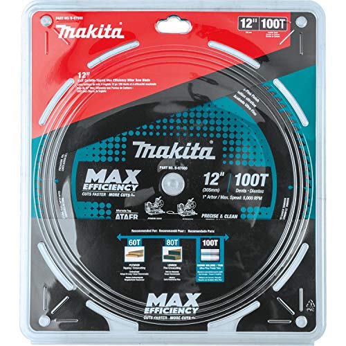 Makita 12in 100T Carbide-Tipped Max Efficiency Miter Saw Blade - Image 7