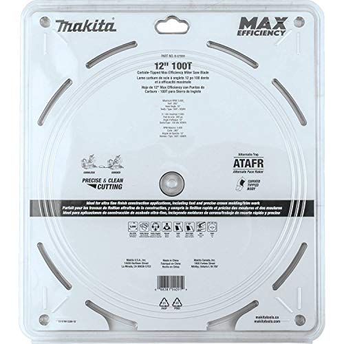 Makita 12in 100T Carbide-Tipped Max Efficiency Miter Saw Blade - Image 8