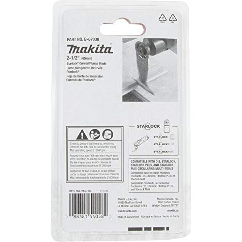 Makita 2-1/2in Starlock Curved Plunge Blade (BiM) - Image 4