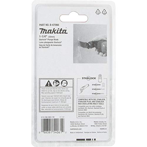 Makita 1-1/4in Starlock Plunge Blade 18TPI - Image 3