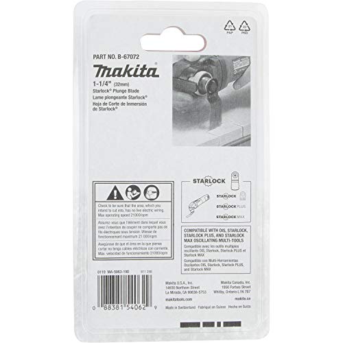 Makita 1-1/4in Starlock Plunge Blade (BiM) 14TPI - Image 3