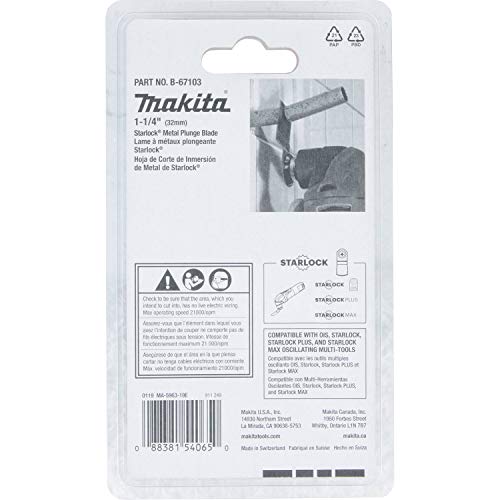 Makita 1-1/4" Starlock Metal Plunge Blade (BiM) - Image 3