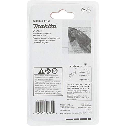 Makita 3" Starlock Scraping Plate, Tungsten Carbide - Image 4