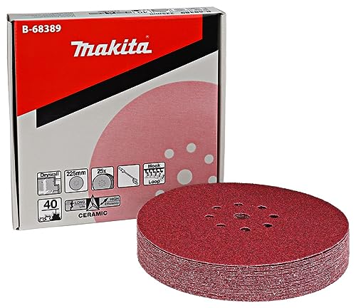 Makita B-68535 9" Round Abrasive Disc, Hook & Loop, 40 Grit (Pack of 25) - Image 2