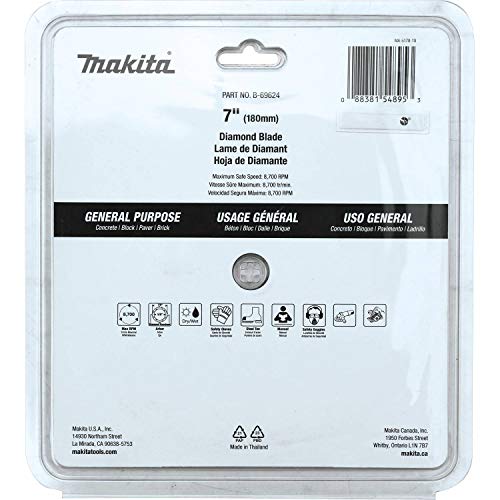 Makita B-69624 7" Diamond Blade, Segmented, General Purpose - Image 3
