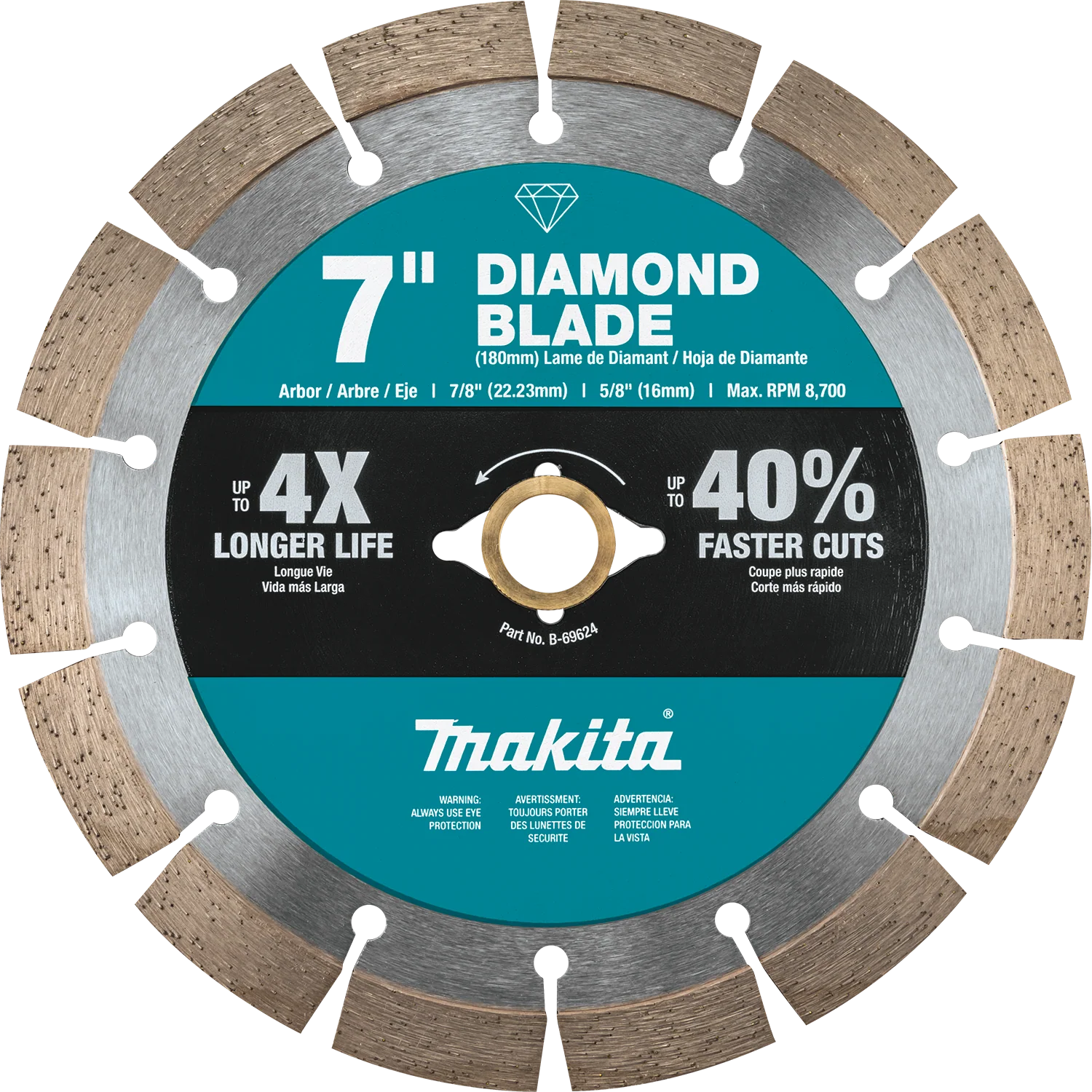 Makita 7" Diamond Blade, Segmented, General Purpose