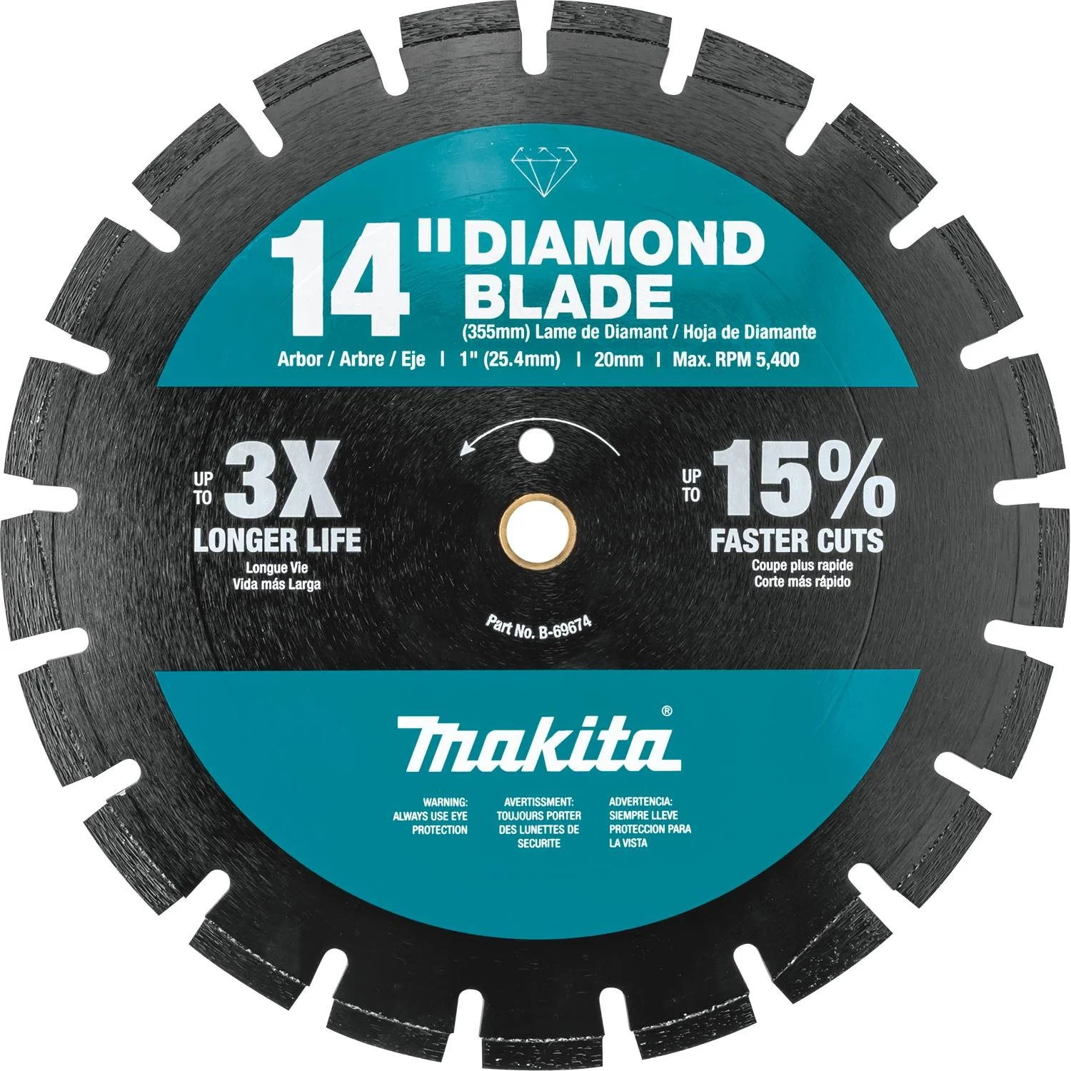 Makita 14-Inch Dual Purpose Segmented Diamond Blade