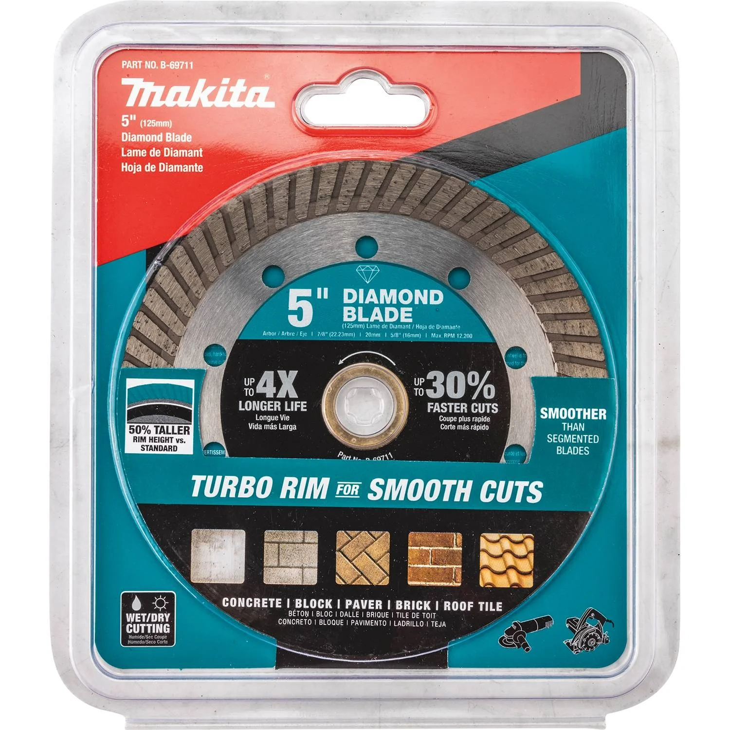 Makita B-69711 - 5" Diamond Blade, Turbo, General Purpose - Image 4