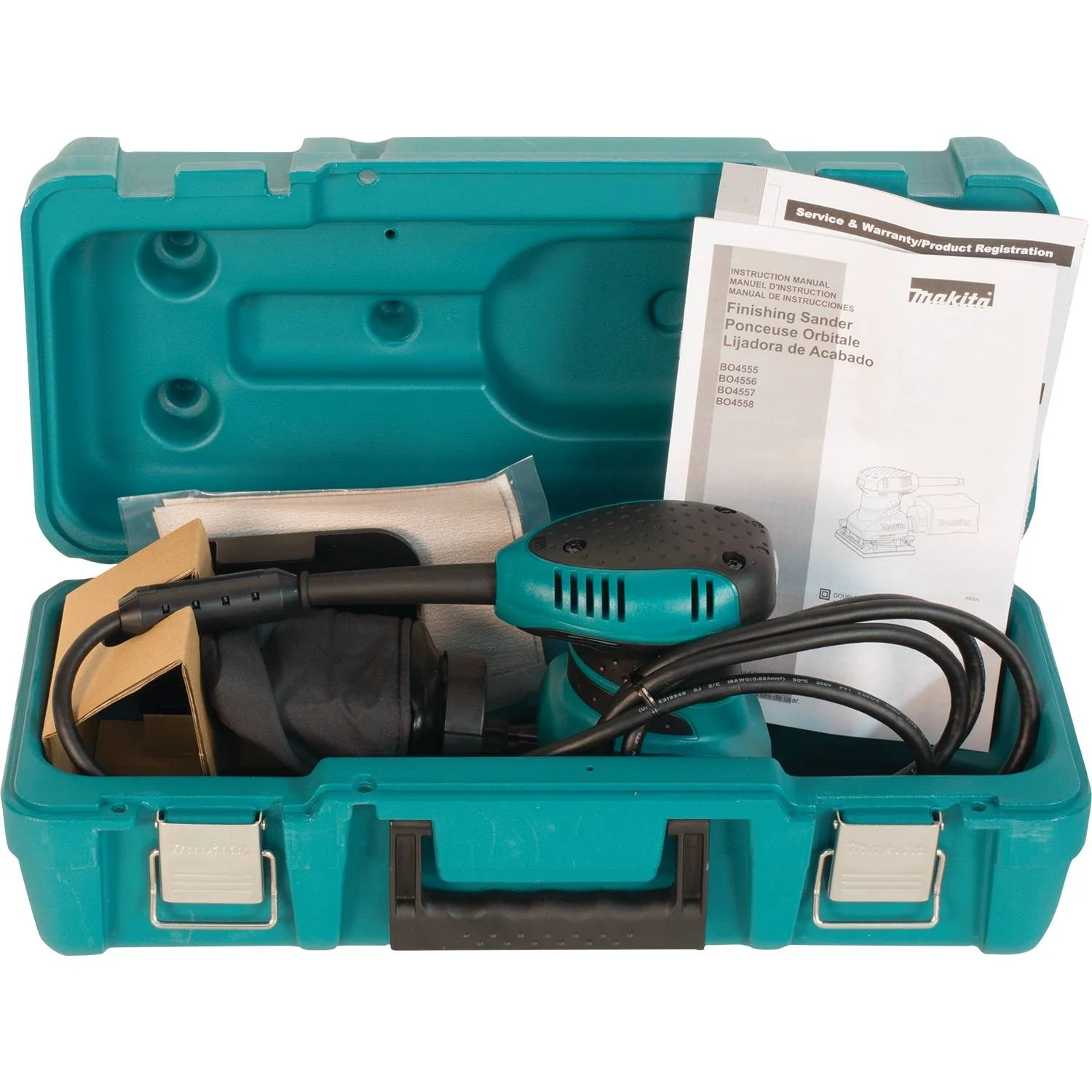Makita 1/4 Sheet Finishing Sander, 2 AMP, 14,000 OPM, case - Image 2