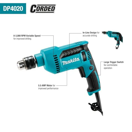 Makita DP4020 1/2" Drill - Image 2