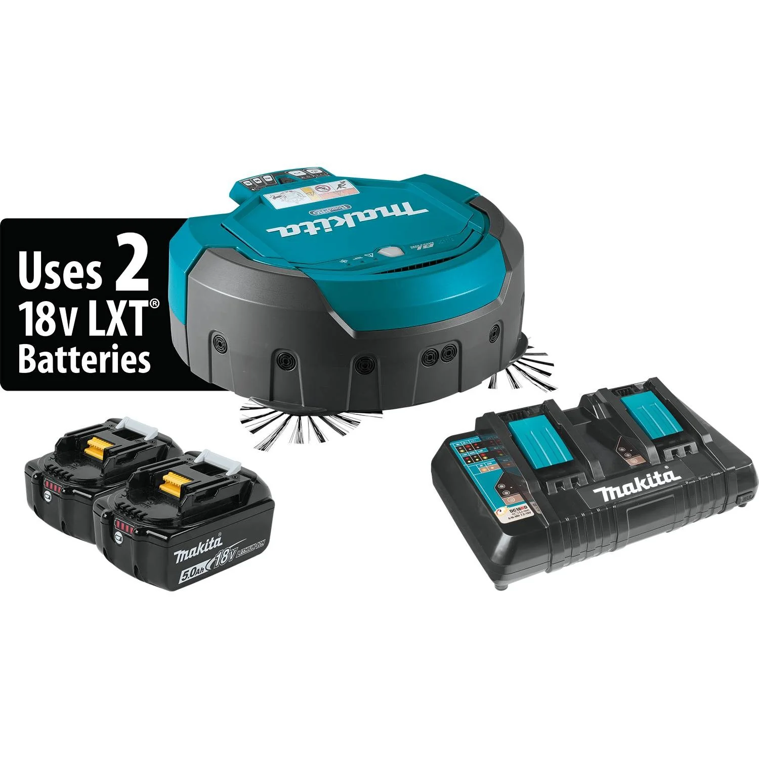 Makita DRC200PT - 18V X2 LXT Brushless Cordless Robotic Vacuum Kit (5.0Ah)