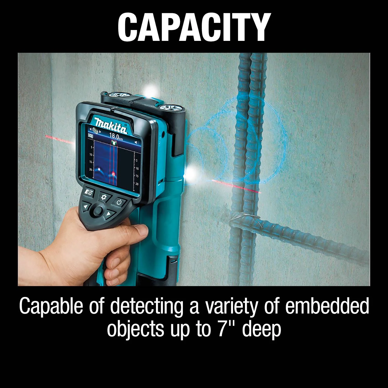 Makita (DWD181ZJ) 18V LXT Lithium-Ion Cordless Multi-Surface Scanner with Case (Bare Tool) - Image 3