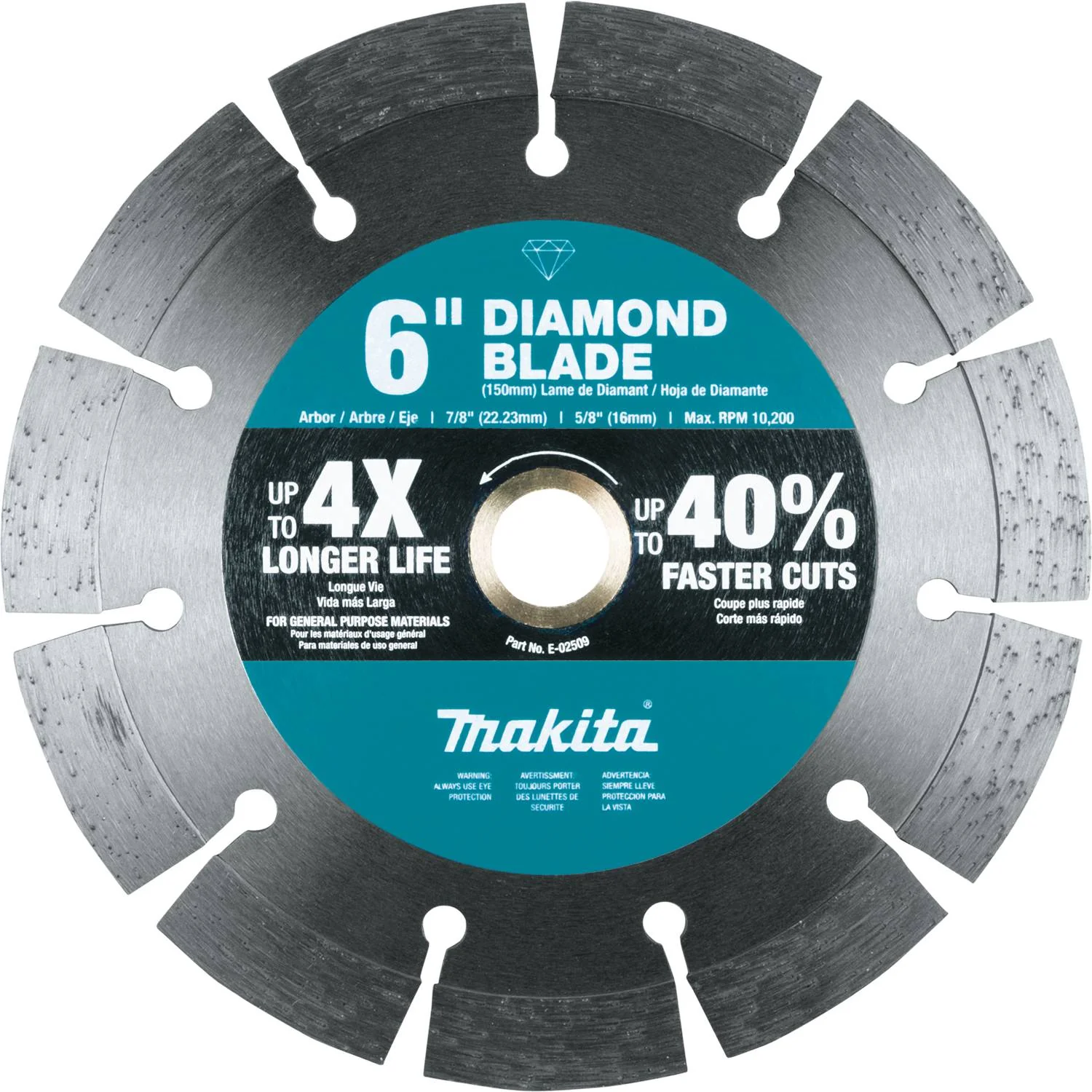 Makita E-02509 - 6" Diamond Blade, Segmented, General Purpose