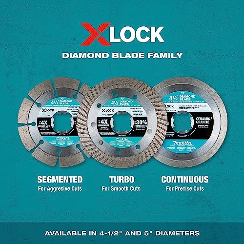 Makita X-Lock 4-1/2" Segmented Diamond Blade for Masonry Cutting (2 Pack) - Image 8