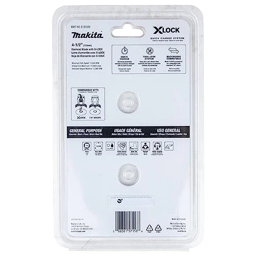 Makita X-LOCK 4-1/2in Turbo Rim Diamond Blade for Masonry Cutting (2-Pack) - Image 3