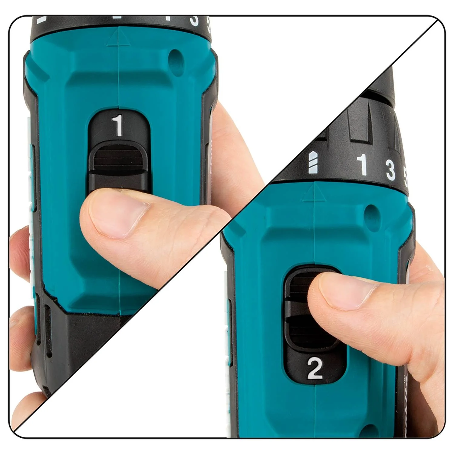 Makita FD09R1 - 12V max CXT Lithium-Ion Cordless 3/8" Driver-Drill Kit, 2-speed, var. spd., L.E.D. Light, case (2.0Ah) - Image 2