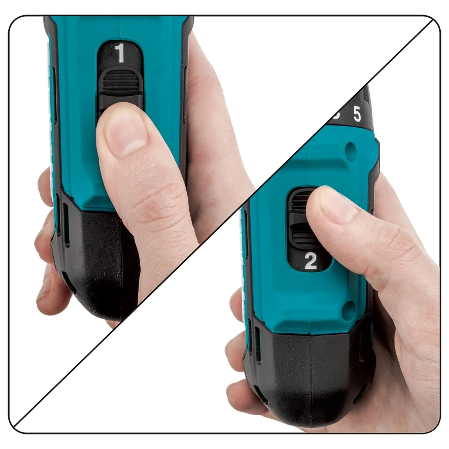 Makita (FD10R1) 12V max CXT Lithium-Ion Cordless 1/4" Hex Screwdriver Kit, 2-speed, var. spd., L.E.D. Light, case (2.0Ah) - Image 5