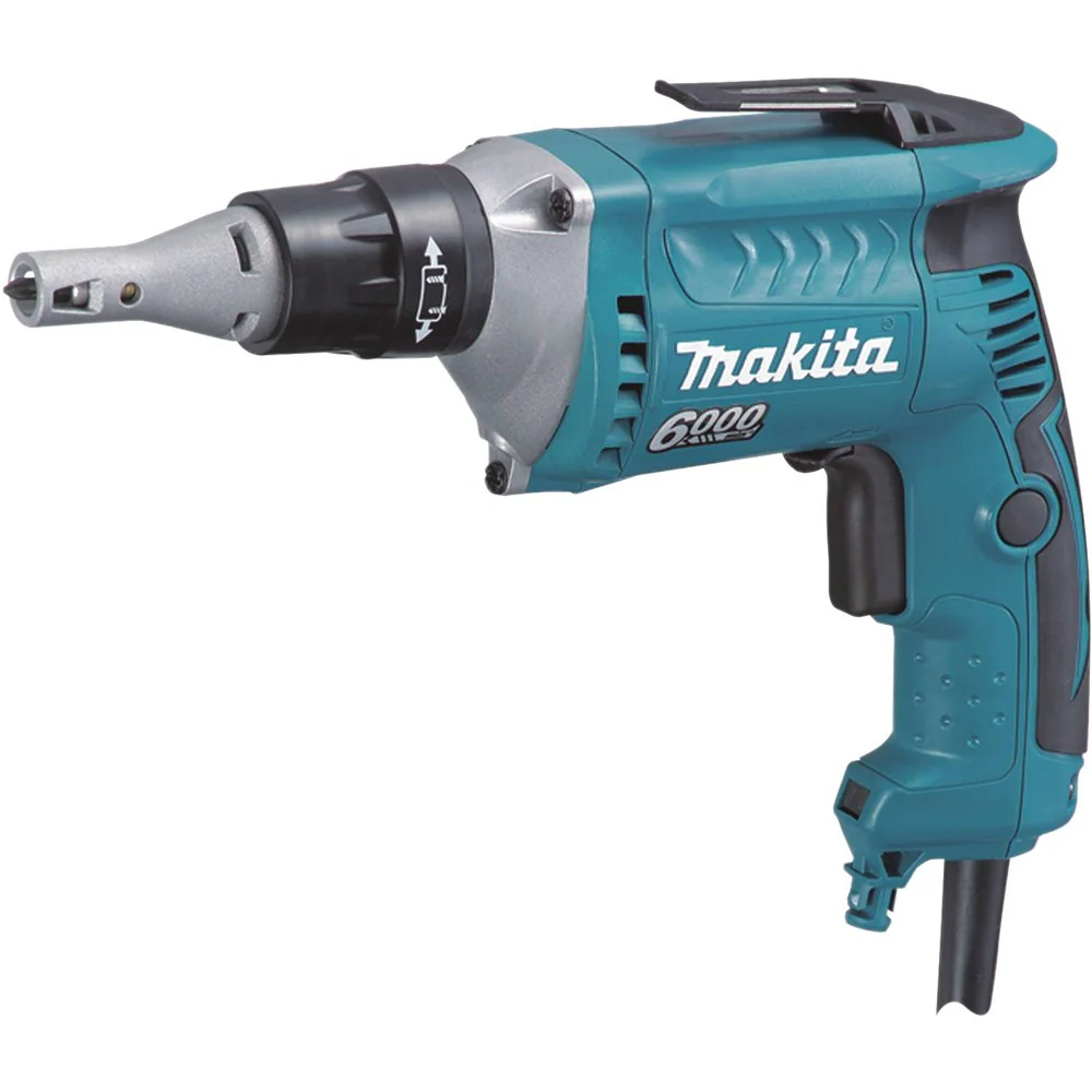 Makita FS6200 - Drywall Screwdriver, 6 AMP, 0-6,000 RPM, var. spd., reversible, L.E.D. Light