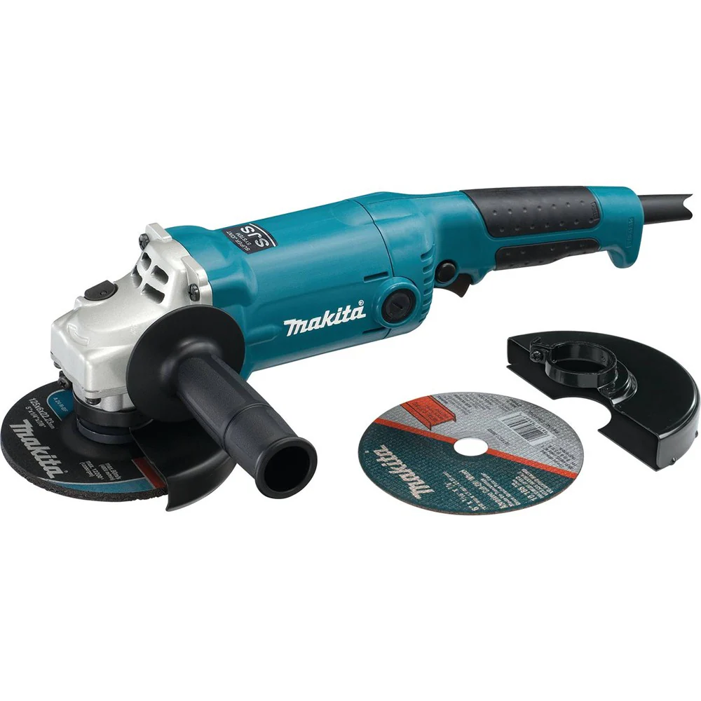 Makita GA6020YX1 - 6" SJS Cut-Off/Angle Grinder, 10.5 AMP, 10,000 RPM, 5/8"-11, AC/DC, lock-off, no lock-on (includes both cutting and grinding wheels & guards)