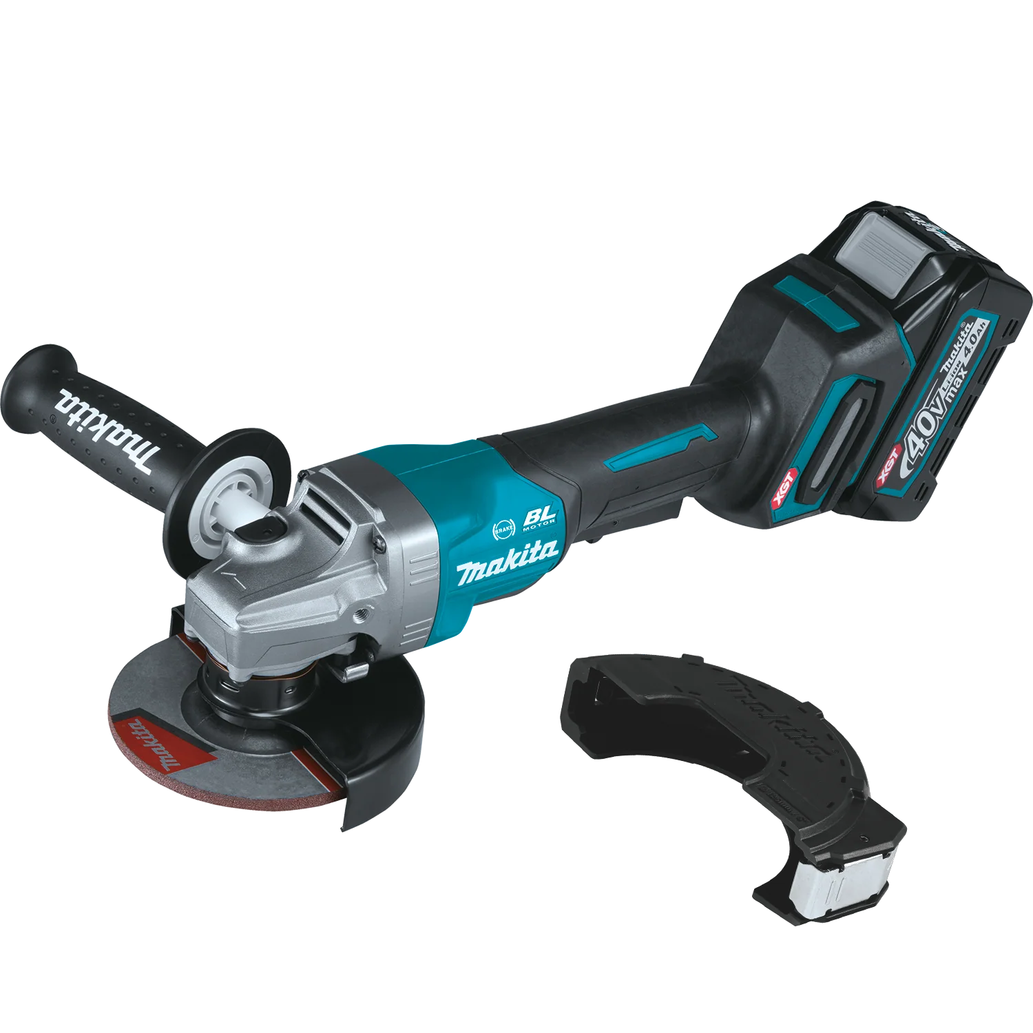 Makita GAG03M1 40V Max XGT Brushless Lithium-Ion 4-1/2 in./5 in. Cordless Paddle Switch Angle Grinder Kit with Electric Brake (4 Ah) - Image 4