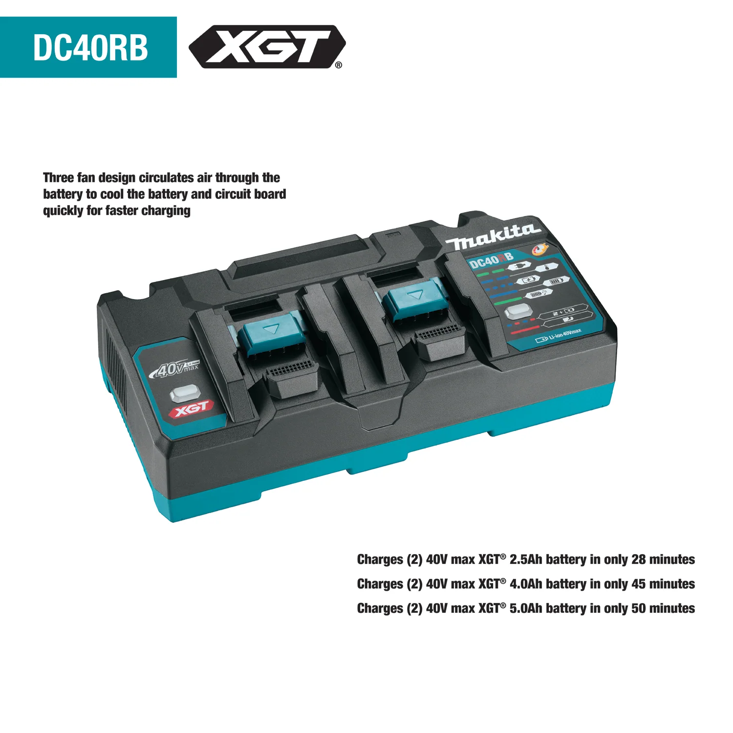 Makita (GCV02PMX) 40V Max XGT Brushless Cordless 2.1 Gallon HEPA Filter Dry Dust Extractor Kit - Image 7
