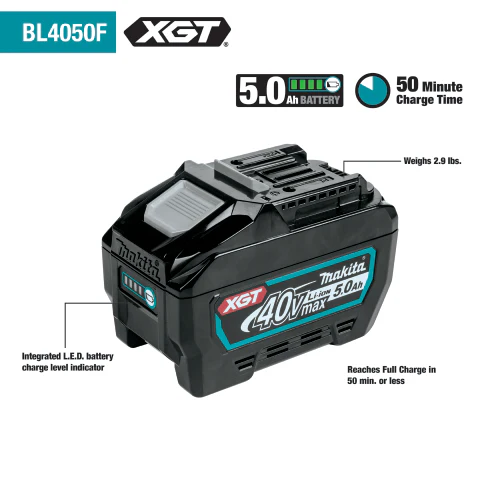 Makita (GCV06T1) 40V max XGT Brushless Cordless 1/2 Gallon HEPA Filter Backpack Dry Dust Extractor Kit, AWS Capable (5.0Ah) - Image 2