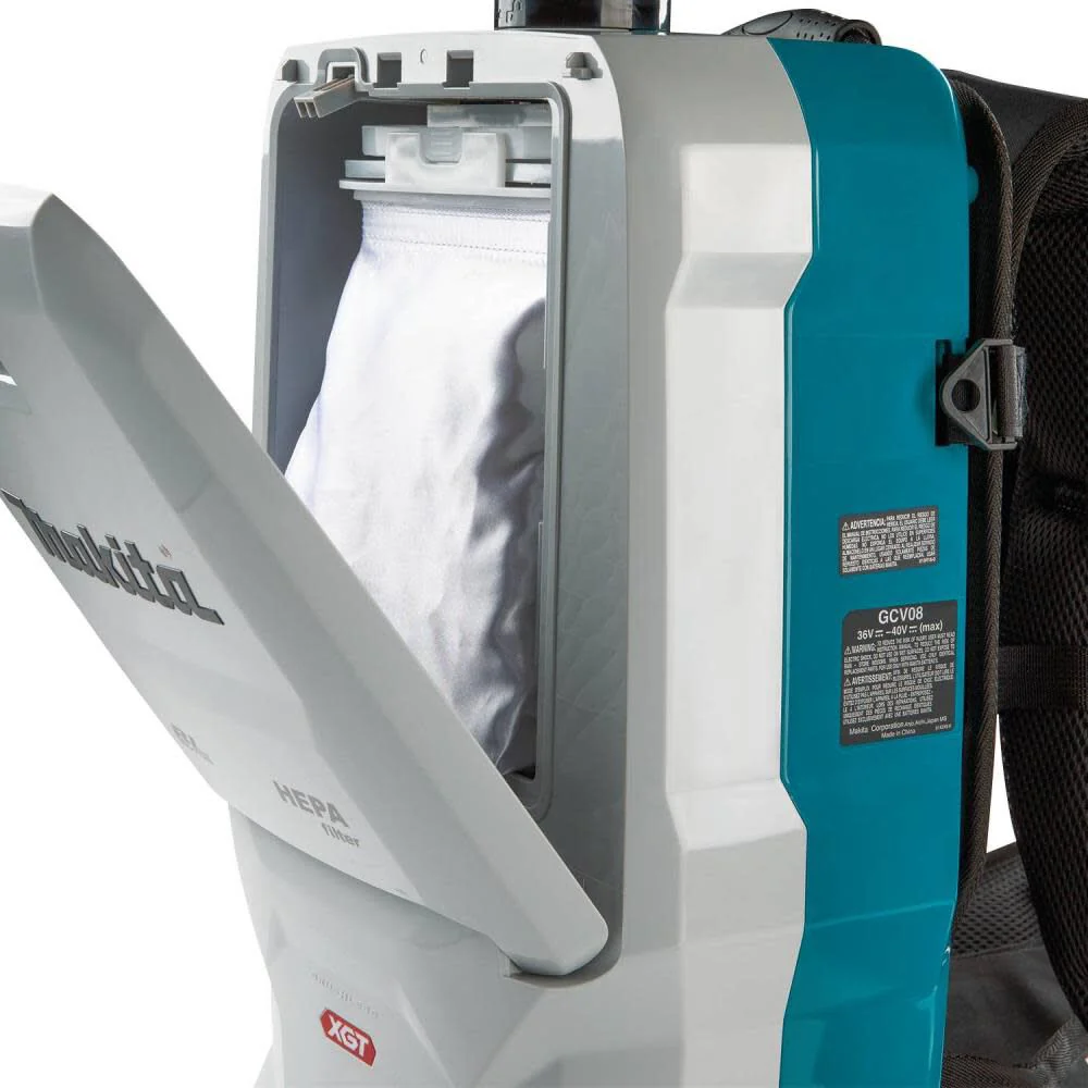 Makita GCV08PM 40V MAX XGT 6 Quart HEPA Filter Backpack Dry Vacuum Brushless Cordless Kit - Image 3